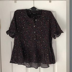 Madewell star peplum shirt